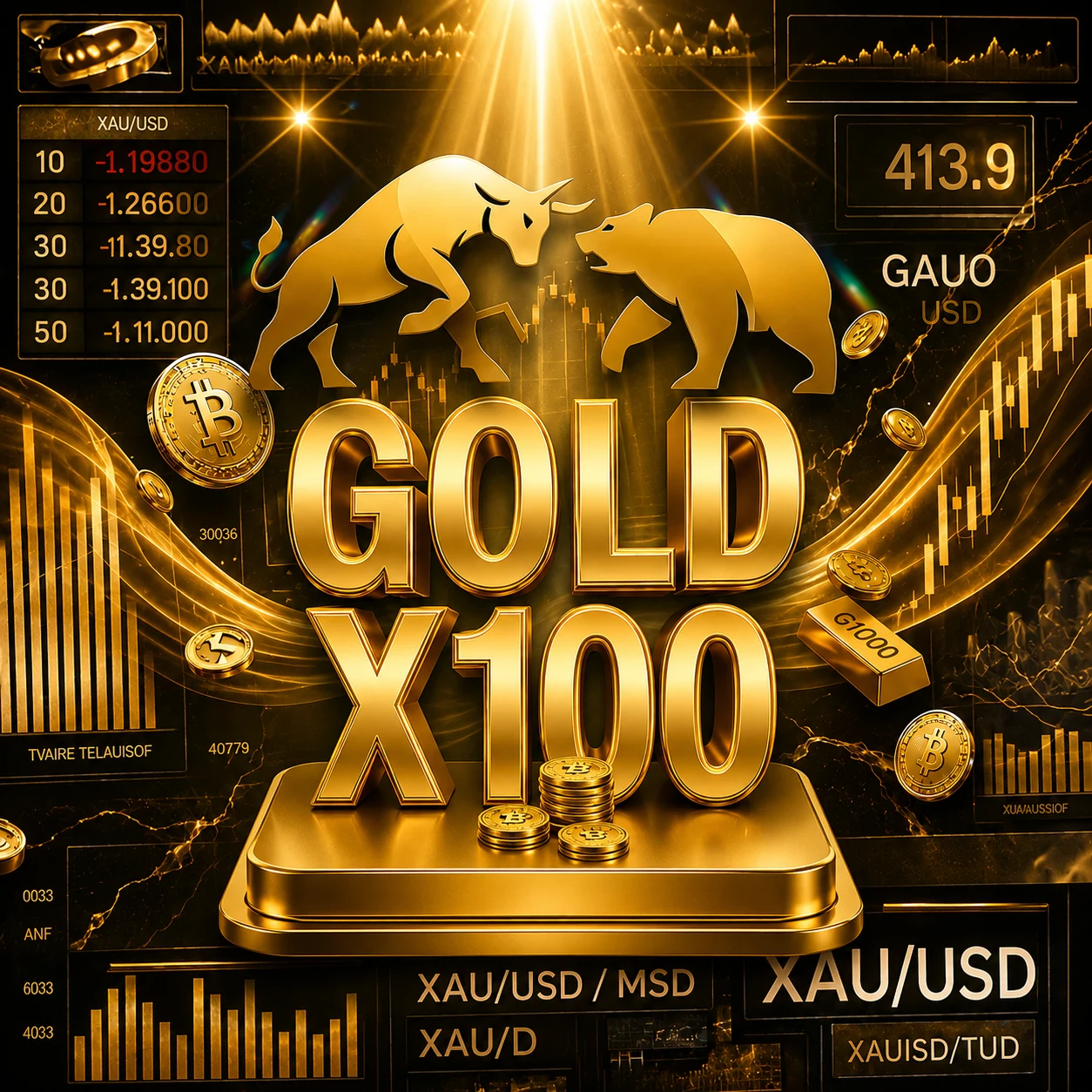 LNT GOLD X100 gold trading artwork